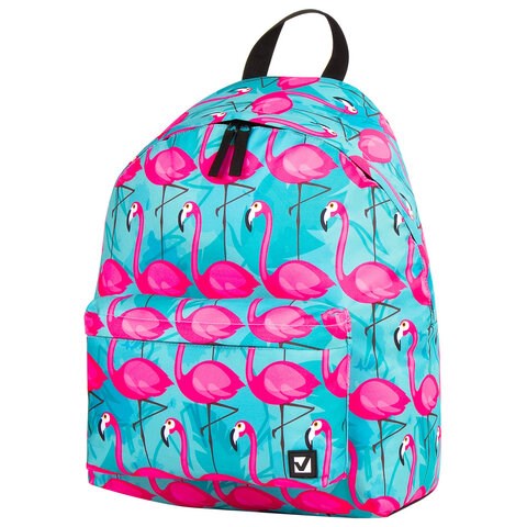 Рюкзак BRAUBERG СИТИ-ФОРМАТ универсальный, "Flamingo", разноцветный, 41х32х14 см, 228854 228854 - фото 328553