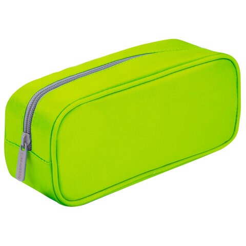 Пенал-косметичка BRAUBERG, мягкий, "KING SIZE NEON GREEN", 20х8х9 см, 229020 229020 - фото 328577