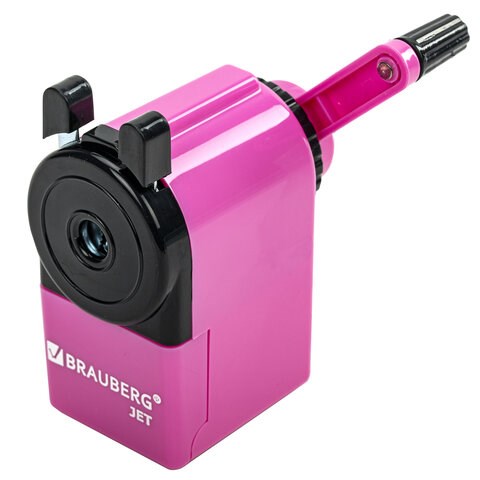 Точилка механическая BRAUBERG "JET", металлический механизм, корпус розовый, 229568 229568 - фото 328657
