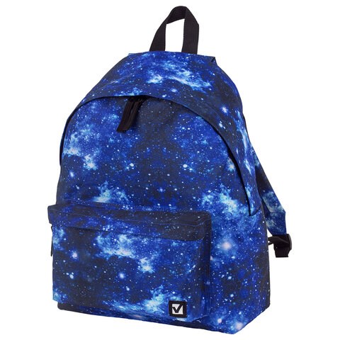 Рюкзак BRAUBERG СИТИ-ФОРМАТ универсальный, "Space", синий, 41х32х14 см, 229885 229885 - фото 328729