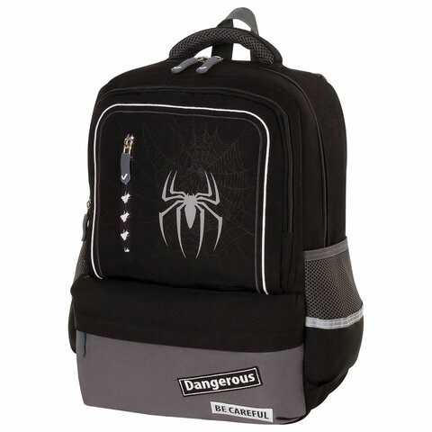 Рюкзак BRAUBERG STAR, 1 отделение, 5 карманов, "Spider", черный, 40х29х13 см, 229978 229978 - фото 328744