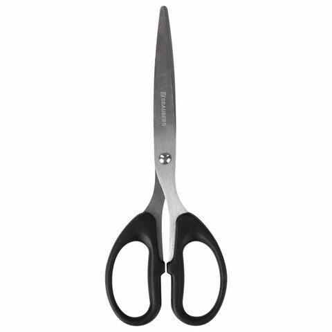 Ножницы BRAUBERG Classic, 185 мм, чёрные, классической формы, 2-х сторонняя заточка, 230934 230934 - фото 328789
