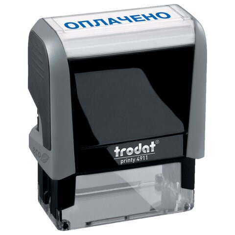 Штамп стандартный "ОПЛАЧЕНО", оттиск 38х14 мм, синий, TRODAT 4911P4-1.2, 53559 235584 - фото 329022