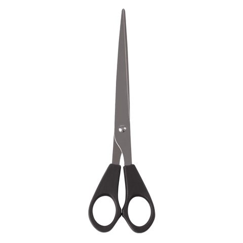 Ножницы STAFF Basic, 180 мм, чёрные, ПВХ чехол с европодвесом, 236939 236939 - фото 329178