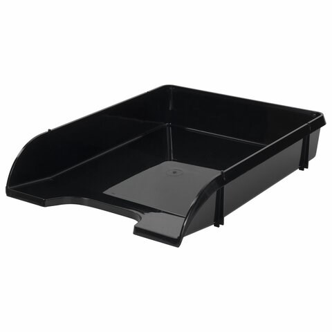 Лоток горизонтальный для бумаг BRAUBERG "Classic", 330х240х62 мм, черный, 237285 237285 - фото 329256