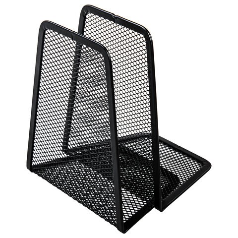 Держатель (ограничитель) подставка для книг BRAUBERG "Germanium Mesh", КОМПЛЕКТ 2 штуки, металл, 237977 237977 - фото 329465