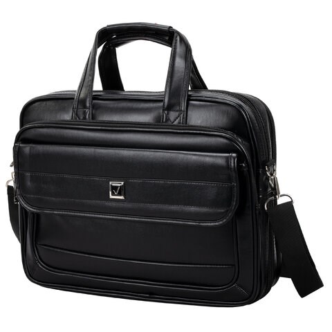 Сумка портфель BRAUBERG DANDY с отделением для ноутбука 15-16", 2 отделения, экокожа, "Quantum", 31х41х15 см, 240511 240511 - фото 329734