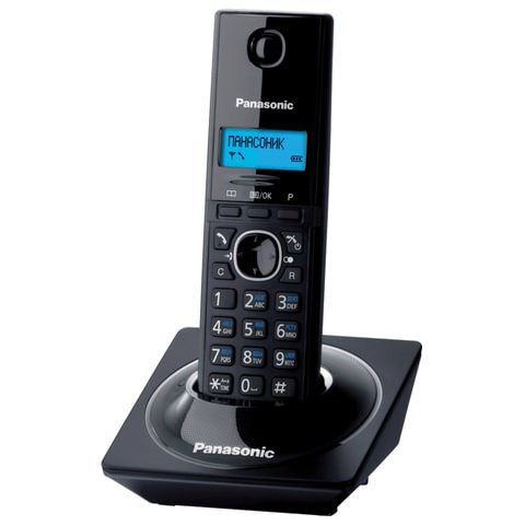 Радиотелефон PANASONIC KX-TG1711RUB, память на 50 номеров, АОН, повтор, часы/будильник, чёрный 262041 - фото 329819
