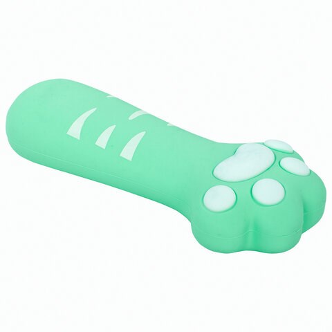 Пенал-косметичка ЮНЛАНДИЯ на молнии, силикон, "Paw Mint", мятный, 20х7 см, 270056 270056 - фото 329841