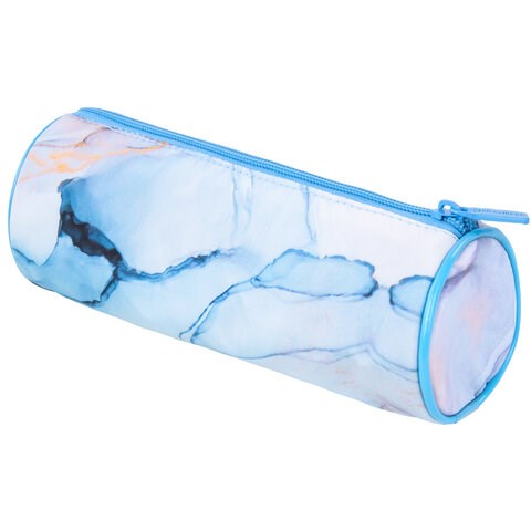 Пенал-тубус BRAUBERG, с эффектом Soft Touch, мягкий, "Blue marble", 22х8 см, 271570 271570 - фото 330181