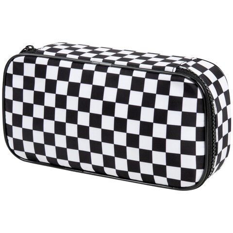 Пенал-органайзер BRAUBERG, 1 отделение, полиэстер, 22x11,5x6 см, "Black and white", 271572 271572 - фото 330183
