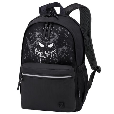 Рюкзак BRAUBERG FASHION CITY универсальный, 2 отделения, "Horror", черный, 46х31х15 см, 271672 271672 - фото 330222