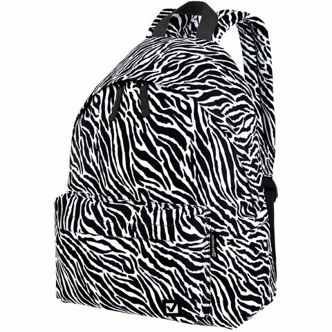 Рюкзак BRAUBERG СИТИ-ФОРМАТ универсальный, "Zebra", белый/черный, 41х32х14 см, 271680 271680 - фото 330227