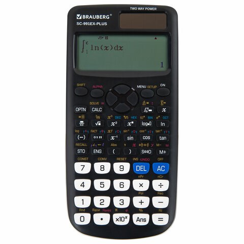 Калькулятор инженерный BRAUBERG SC-991EX-Plus (165х84 мм), 552 функции,10+2 разрядов, двойное питание, 271726 271726 - фото 330256