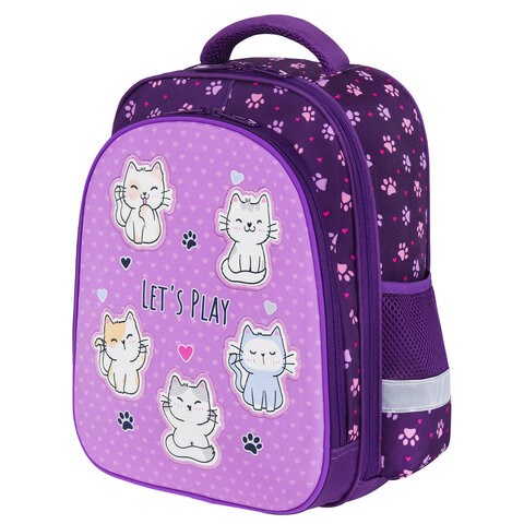 Ранец BRAUBERG KIDS STANDARD, 2 отделения, "Playing kittens", 36х28х14 см, 272038 272038 - фото 330362