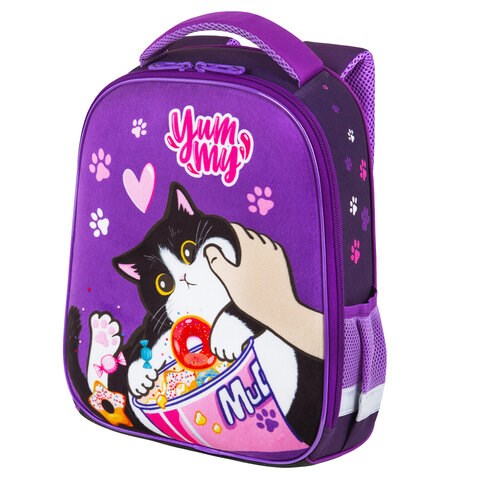 Ранец BRAUBERG KIDS START, 1 отделение, 2 кармана, "Sweet cheeks", велюровая панель, 35х26х13см, 272093 272093 - фото 330403