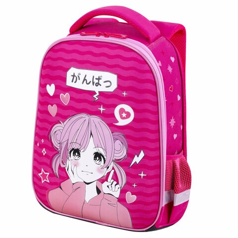 Ранец BRAUBERG KIDS START, 1 отделение, 2 кармана, "Anime style", 35х26х13 см, 272094 272094 - фото 330404