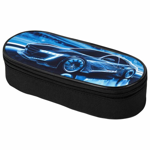 Пенал-футляр BRAUBERG, 1 отделение, органайзер, полиэстер, 22x9х5 см, "Night driver", 272314 272314 - фото 330453