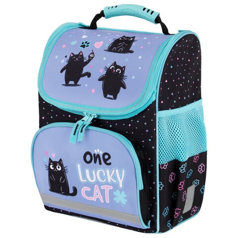 Ранец ПИФАГОР BASIC, 1 отделение, 3 кармана, эргономичная спинка, "Funny cats", 35х28х18 см, 273135 273135 - фото 330888