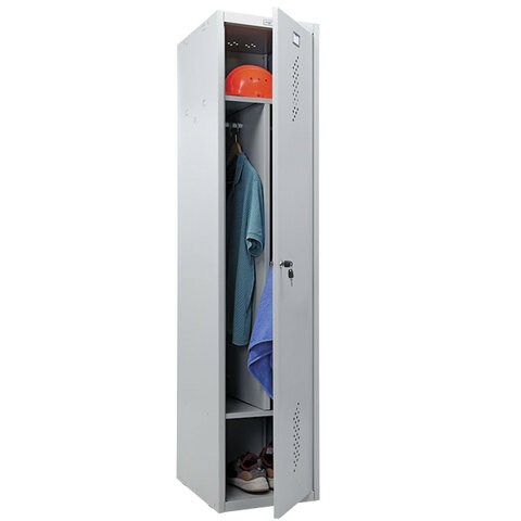 Шкаф металлический для одежды ПРАКТИК "ML/LS-11-40D", 2 отделения, 1830х400х500 мм, 23 кг, разборный, S23099403902 290548 - фото 331028