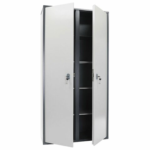 Шкаф металлический для документов AIKO SL-185/2 ГРАФИТ, 1800х920х340 мм, 85 кг 291206 - фото 331152