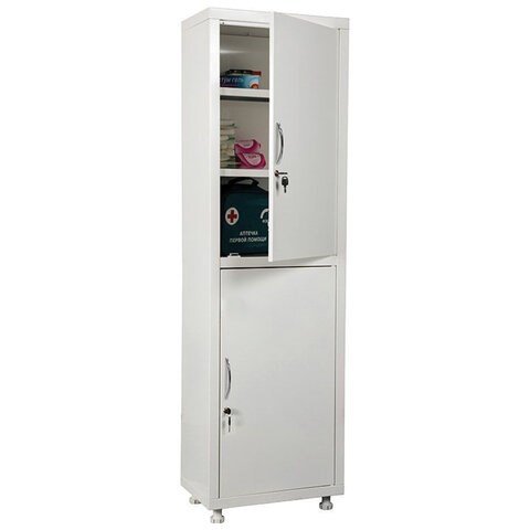 Шкаф медицинский 1-створчатый HILFE "МД 1 1650/SS" 1755х500х320 мм, белый, S26199201009 291316 - фото 331197