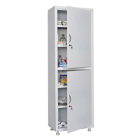 Шкаф медицинский 1-створчатый HILFE "МД 1 1760/SS" 1850х600х400 мм, белый, S26199204009 291320 - фото 331201