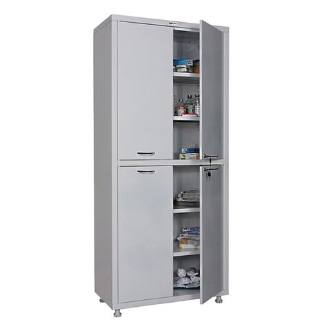 Шкаф медицинский 2-створчатый HILFE "МД 2 1780/SS" 1850х800х400 мм, белый, S26199205009 291322 - фото 331203