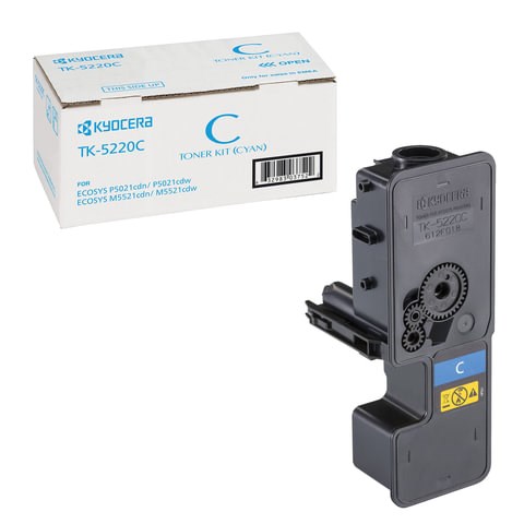 Тонер-картридж KYOCERA (TK-5220C) ECOSYS P5021cdn/cdw/M5521cdn/cdw, голубой, ресурс 1200 стр., оригинальный, 1T02R9CNL1 320851 - фото 331312