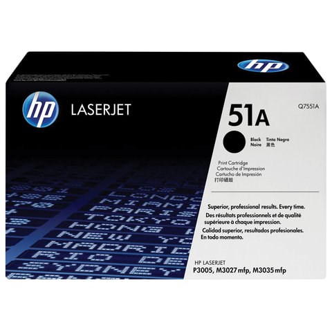 Картридж лазерный HP (Q7551A) LaserJet M3035/3027/P3005 и другие, №51А, оригинальный, ресурс 6500 страниц 360516 - фото 331649