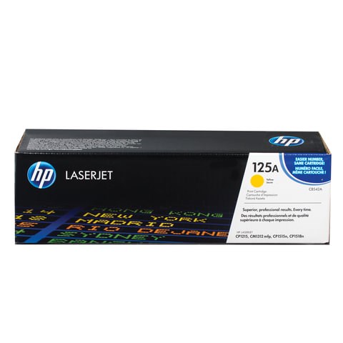 Картридж лазерный HP (CB542A) ColorLJ CP1215/CP1515N и др, №125A, желтый, оригинальный, ресурс 1400 страниц 360556