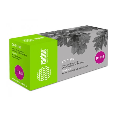 Картридж лазерный CACTUS (CS-D119S) для SAMSUNG ML-1610/2010/4521, ресурс 2000 стр. 361788
