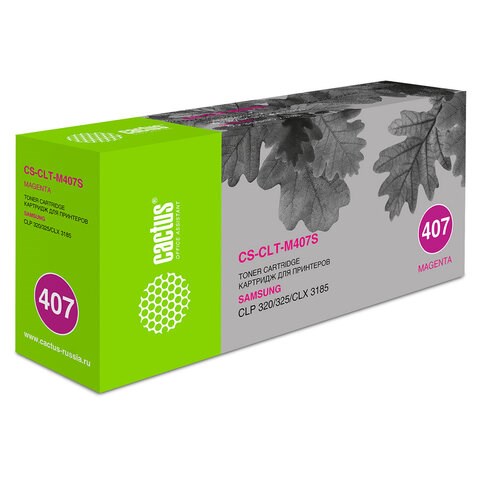 Картридж лазерный CACTUS (CS-CLT-M407S) для SAMSUNG CLP-320/325/N, пурпурный, ресурс 1000 страниц 361801 - фото 332028