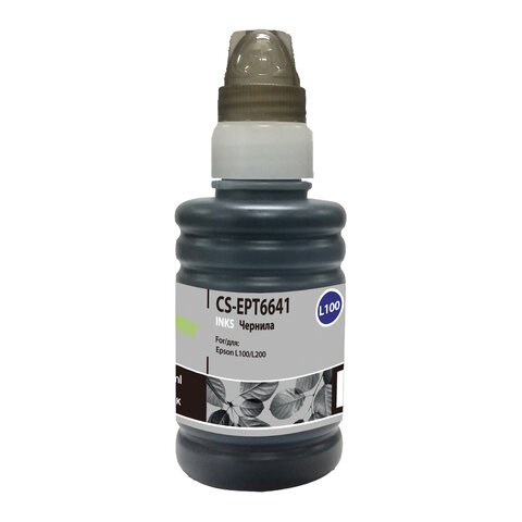 Чернила CACTUS (CS-EPT6641) для СНПЧ EPSON L100/L110/L200/L210/L300, черные, 0,1 л 361916 - фото 332085