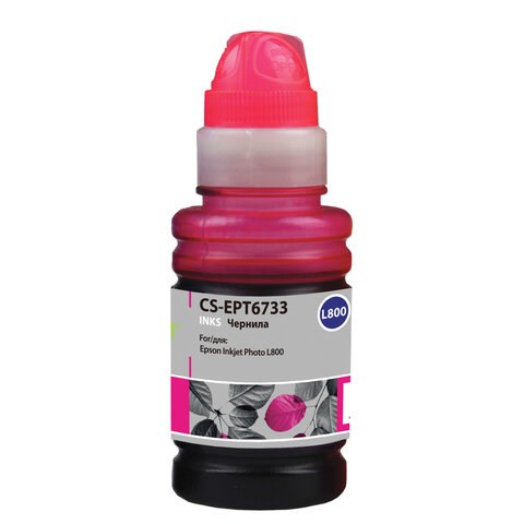 Чернила CACTUS (CS-EPT6733) для СНПЧ EPSON L800/L810/L850/L1800, пурпурные, 0,1 л 361923 - фото 332092