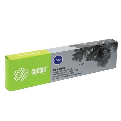 Картридж матричный CACTUS (CS-LQ800) для EPSON LQ-300/350/200/400/450/500, черный 361981 - фото 332129