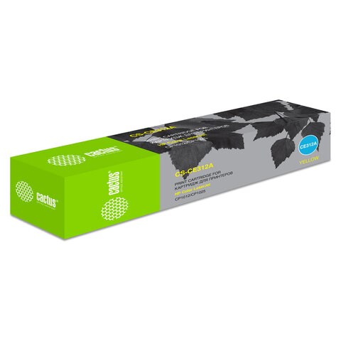 Картридж лазерный CACTUS (CS-CE312A) для HP ColorLaserJet CP1025/CP1025NW, желтый, ресурс 1000 страниц 362068 - фото 332197