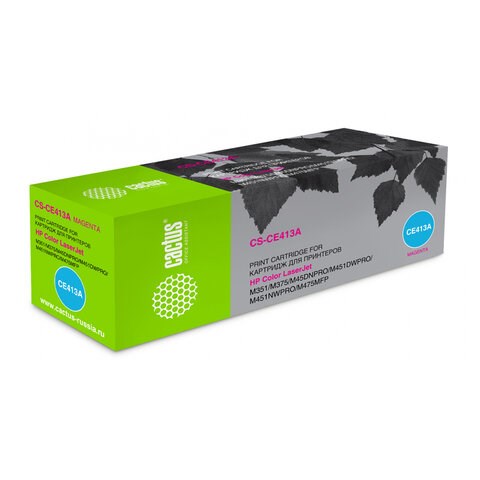 Картридж лазерный CACTUS (CS-CE413A) для HP LaserJet Pro M351/M451, пурпурный, ресурс 2600 страниц 362095