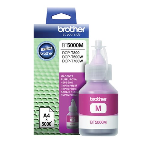 Чернила BROTHER (BT5000М) для СНПЧ Brother DCP-T310/T510W\T710W, пурпурные, оригинальные, ресурс 5000 страниц, BT5000M 362232 - фото 332246