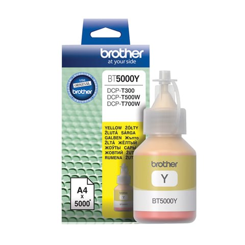 Чернила BROTHER (BT5000Y) для СНПЧ Brother DCP-T310/T510W\T710W, желтые, оригинальные, ресурс 5000 страниц 362234 - фото 332248