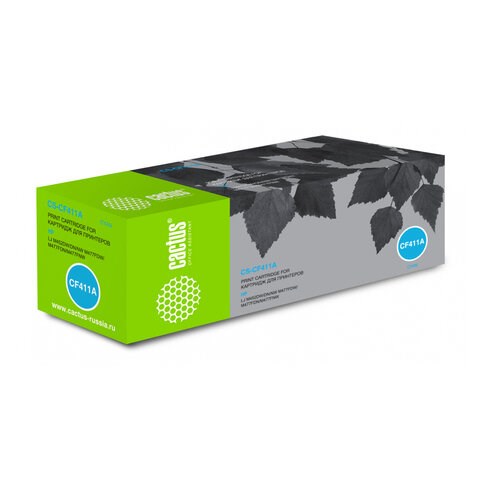 Картридж лазерный CACTUS (CS-CF411A) для HP LaserJet Pro M477fdn/477fdw/M452dn, голубой, ресурс 2300 стр. 362471 - фото 332381