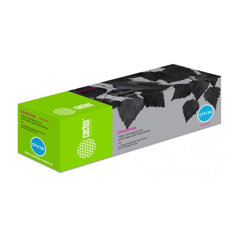 Картридж лазерный CACTUS (CS-CF413A) для HP LaserJet Pro M477fdn/477fdw/M452dn, пурпурный, ресурс 2300 стр. 362473