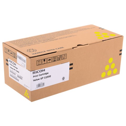 Тонер-картридж лазерный RICOH (SP C250E) SPC250/C260/C261, желтый, оригинальный, ресурс 1600 страниц, 407546 363030 - фото 332702