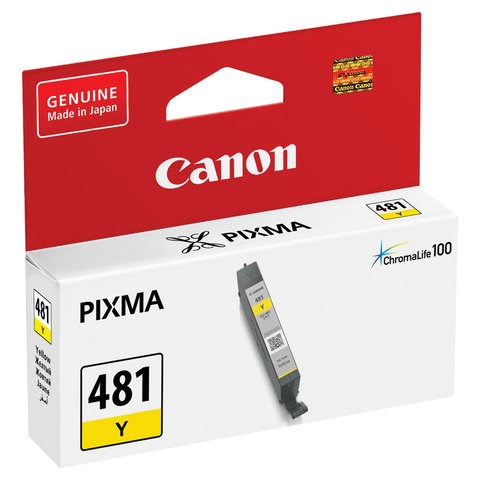 Картридж струйный CANON (CLI-481Y) для PIXMA TS704/TS6140, желтый, ресурс 257 страниц, оригинальный, 2100C001 363215