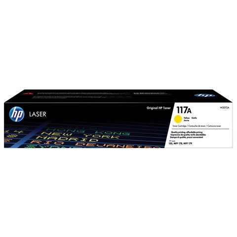 Картридж лазерный HP (W2072A) для HP Color Laser 150a/nw/178nw/fnw, №117A, желтый, оригинальный, ресурс 700 страниц 363309 - фото 332880