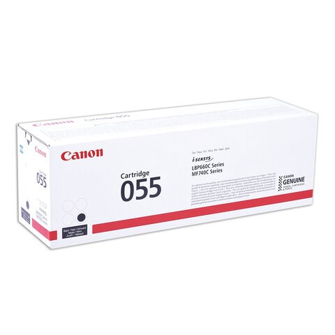 Картридж лазерный CANON (055BK) для LBP663/664/MF742/744/746, черный, оригинальный, ресурс 2300 страниц, 3016C002 363330