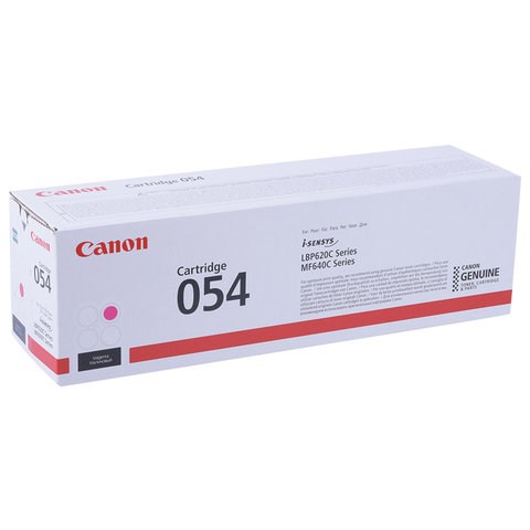 Картридж лазерный CANON (054M) для i-SENSYS LBP621Cw/MF641Cw/645Cx, пурпурный, ресурс 1200 страниц, оригинальный, 3022C002 363487
