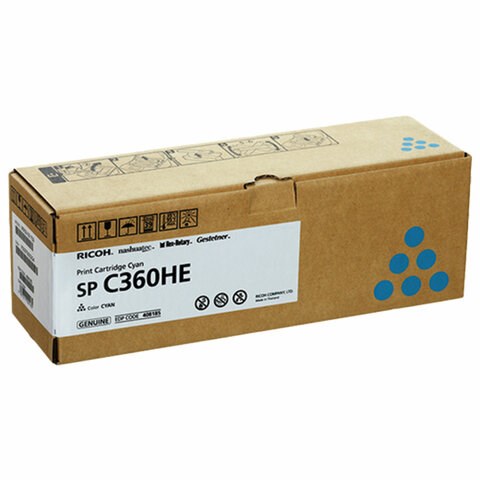 Картридж лазерный RICOH (SP C360HE) для Ricoh SP C360SFNw/C361SFNw, голубой, оригинальный, ресурс 6000 страниц, 408185 363582 - фото 333106