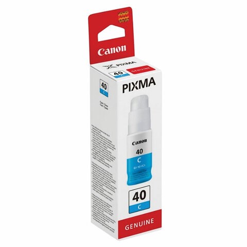 Чернила CANON (GI-40C) для СНПЧ Pixma G5040/G6040, голубые, ресурс 7700 страниц, оригинальные, 3400C001 363616 - фото 333125