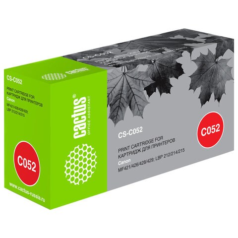 Картридж лазерный CACTUS (CS-C052) для Canon MF421/426/428/429/LBP 212/214/215, ресурс 3100 страниц 363677